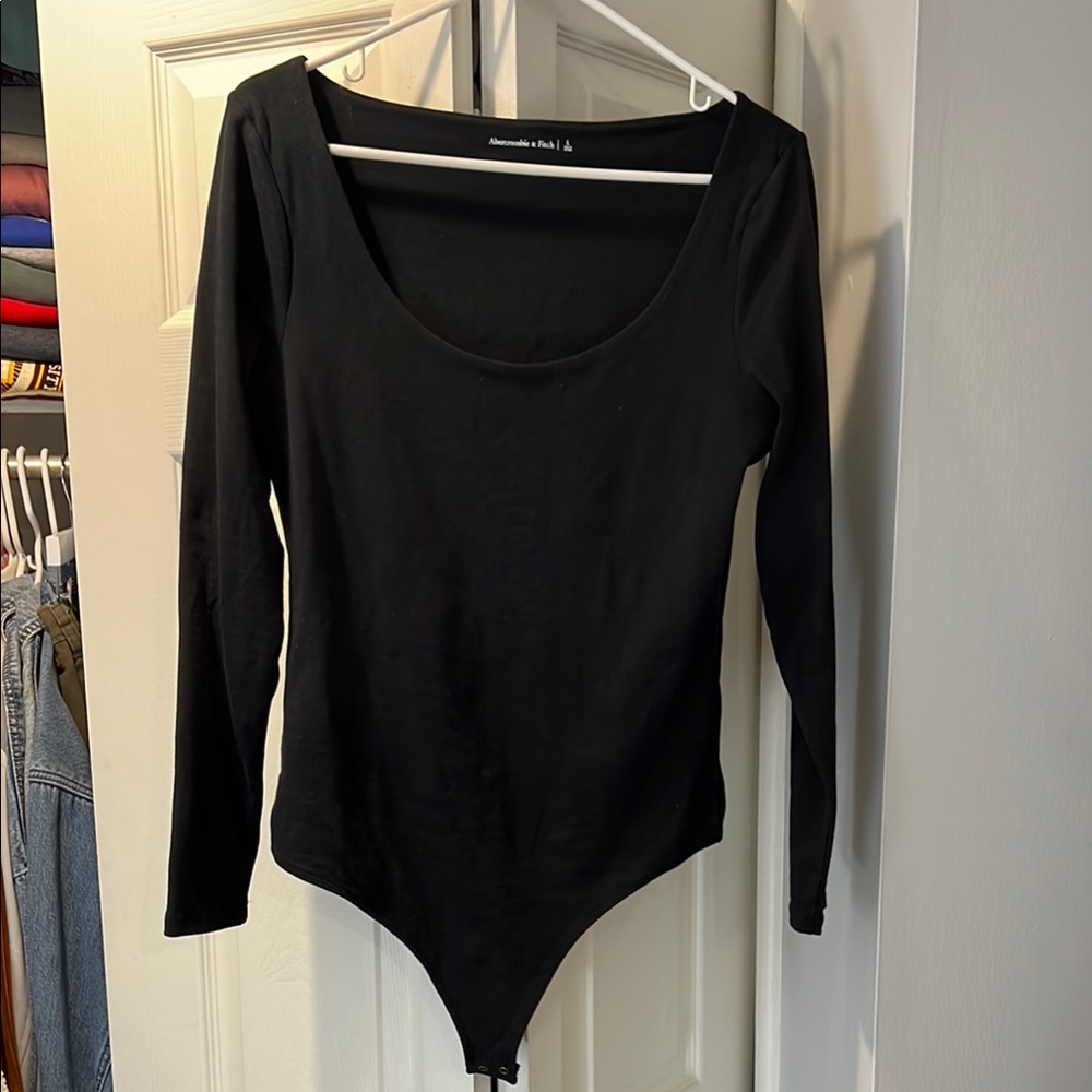 Abercrombie & Fitch Black Long Sleeve Bodysuit